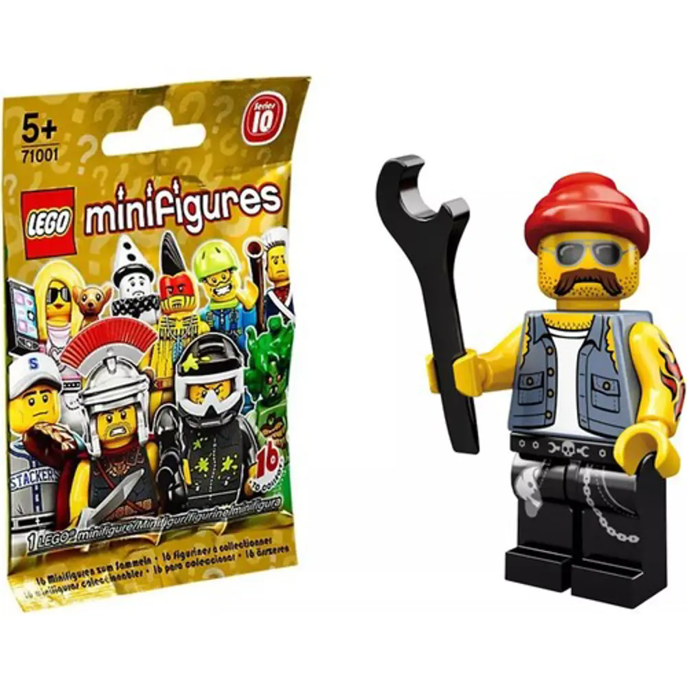 Lego 71001 Minifigür Seri 10 - 16 Motorcycle Mechanic