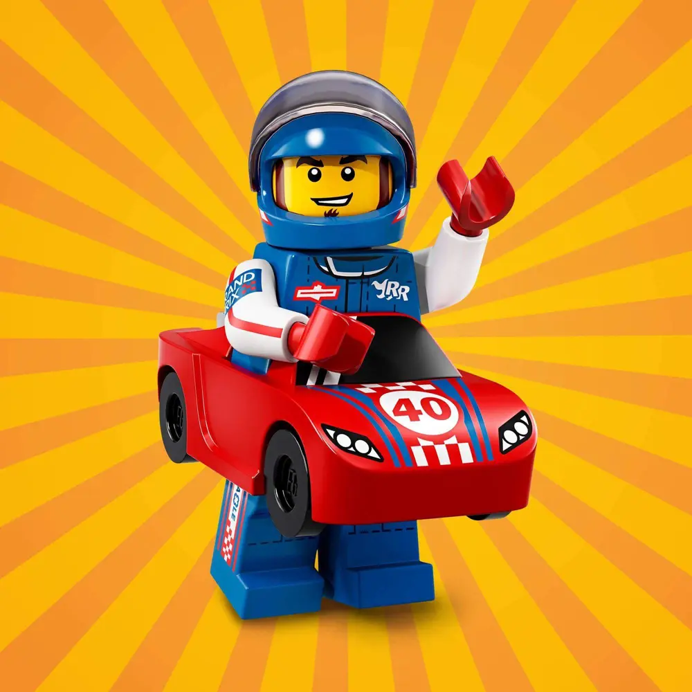 Lego 71021 Minifigure Series 18 - 13 Race Car Guy Lego 71021 Minifigure Series 18 - 13 Race Car Guy