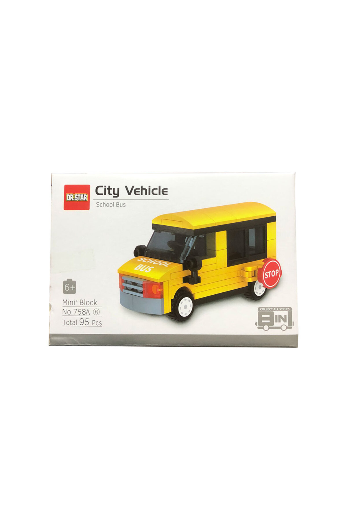 Pasifik Toys Lego Benzeri Mini Bloklar - City Araçları Serisi - Okul Otobüsü -