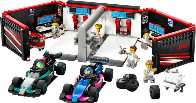 LEGO CITY 60444 F1 GARAJ AMG VE ALPINE-3
