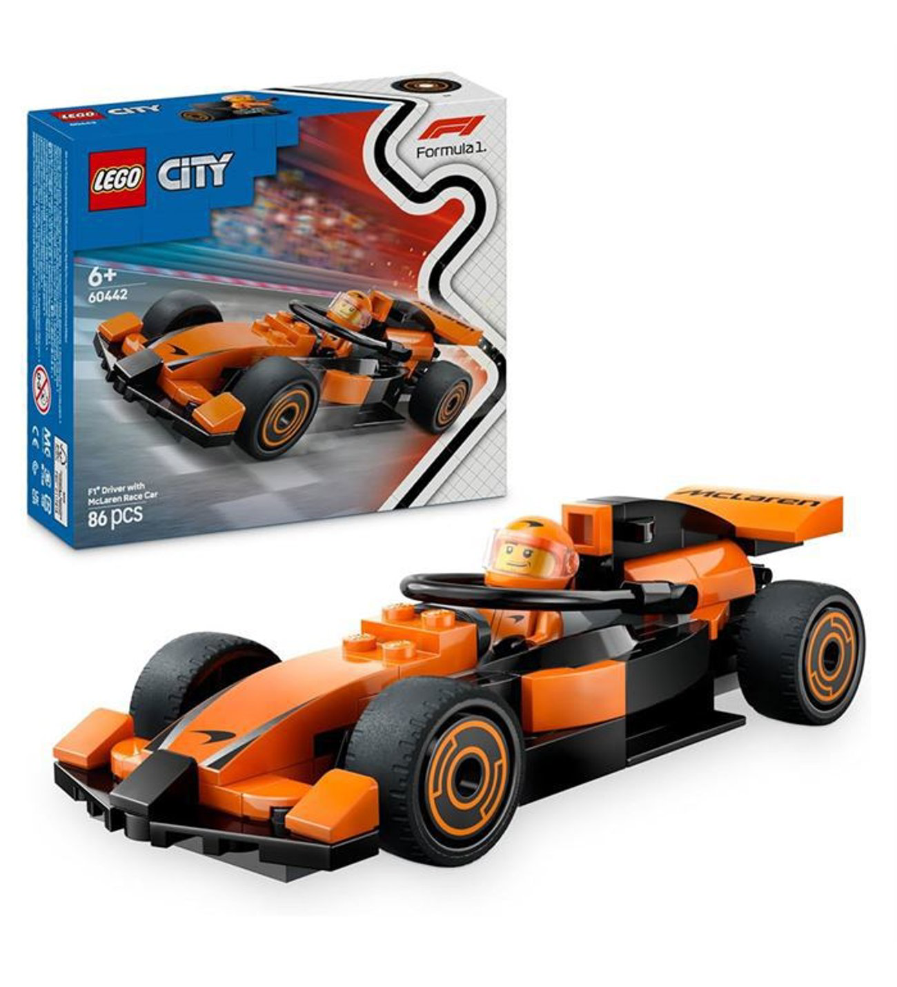 Lego City Mclaren Yarış Arabalı F1 Sürücüsü 60442 Lego City Mclaren Yarış Arabalı F1 Sürücüsü 60442