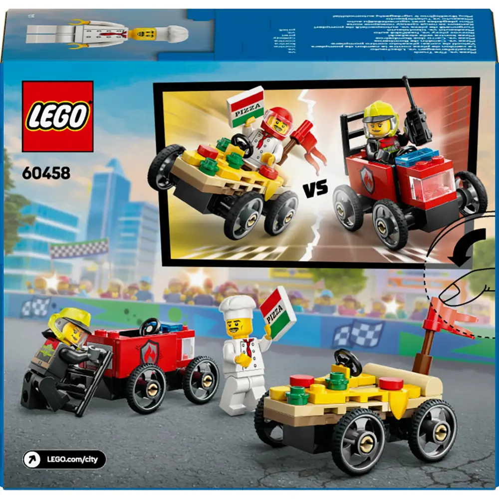 Lego City Pizza Arabası İtfaiye Kamyonuna Karşı Yarış Arabası Pak