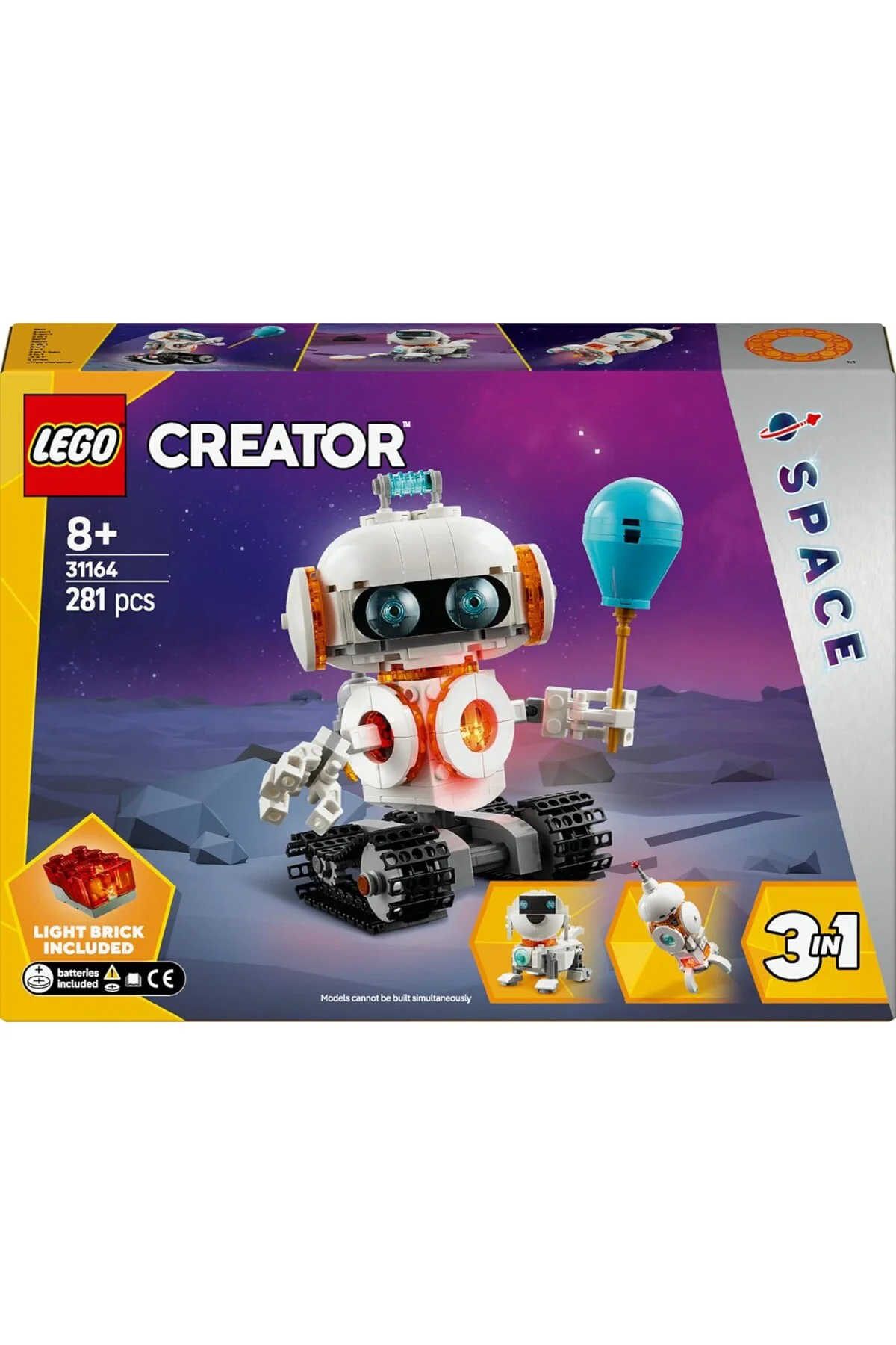 LEGO Creator 3’ü 1 Arada Uzay Robotu 31164-8 Yaş ve Üzeri Çocukla LEGO Creator 3’ü 1 Arada Uzay Robotu 31164-8 Yaş ve Üzeri Çocukla