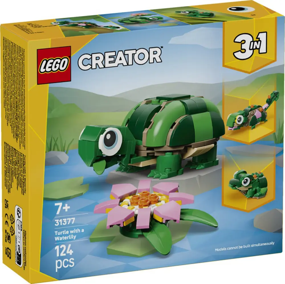 Lego Creator 3’ü 1 Arada Creator Turtle with a Water Lily Flower 