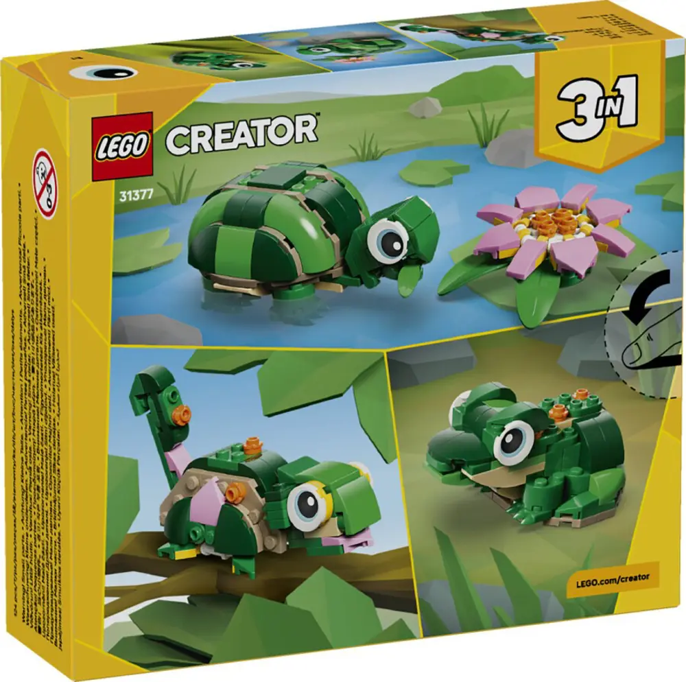 Lego Creator 3’ü 1 Arada Creator Turtle with a Water Lily Flower 