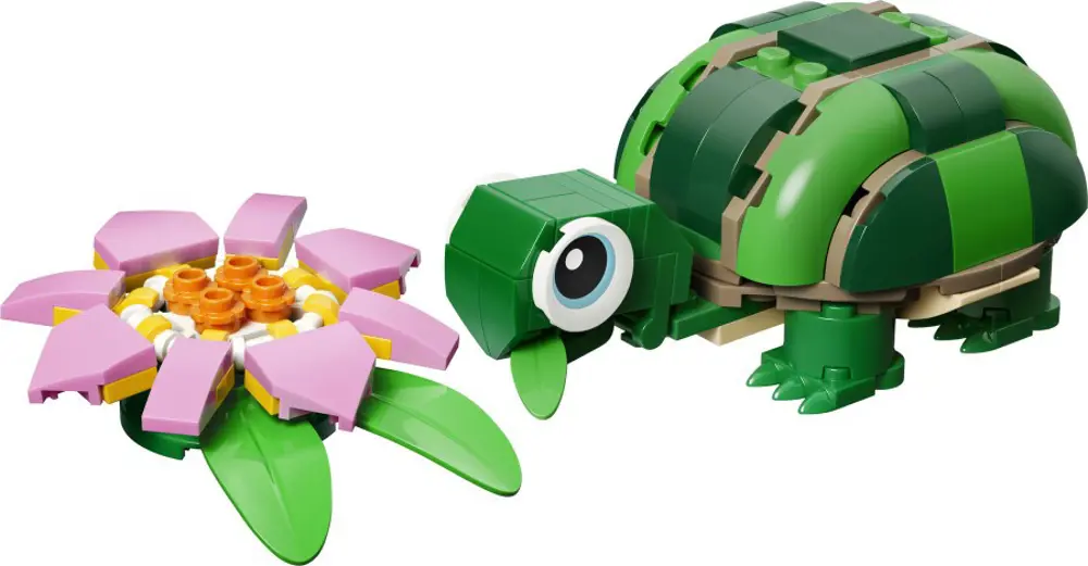 Lego Creator 3’ü 1 Arada Creator Turtle with a Water Lily Flower 