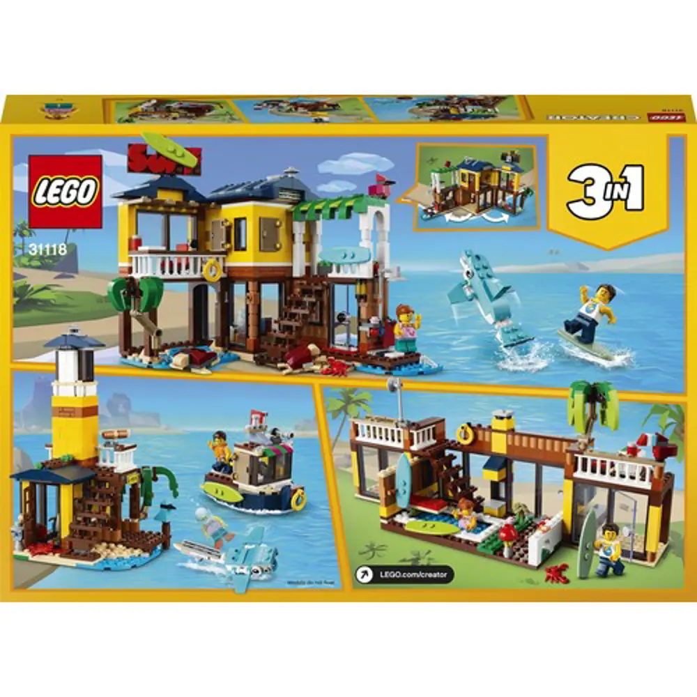 LEGO® Creator 3’ü 1 Arada Sörfçü Plaj Evi 31118 LEGO® Creator 3’ü 1 Arada Sörfçü Plaj Evi 31118