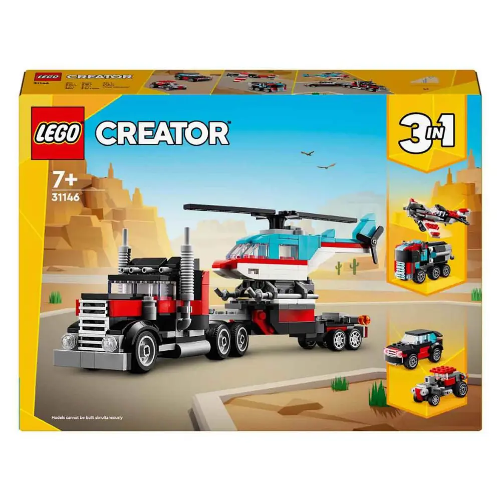 LEGO® Creator Helikopterli Açık Kasa Kamyon 31146