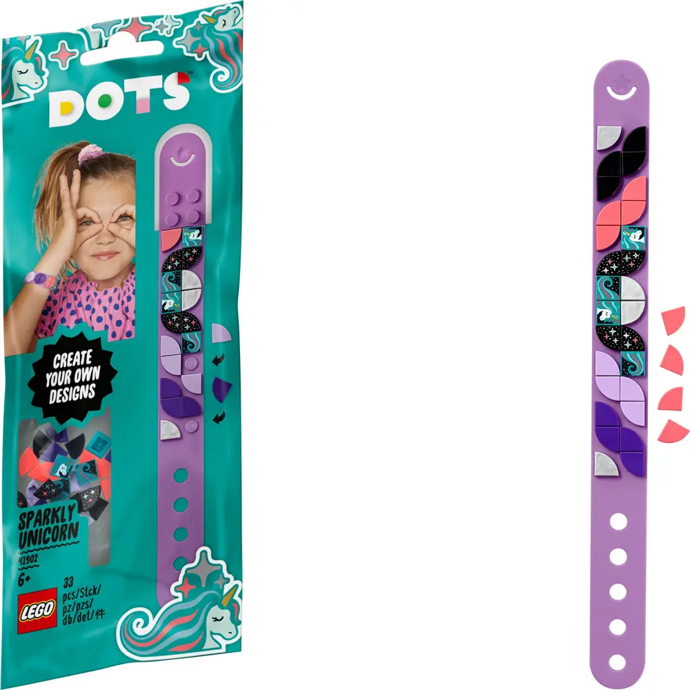 Lego DOTS Parıltılı Tek Boynuzlu At Bileklik 41902 - Kendin Yap T