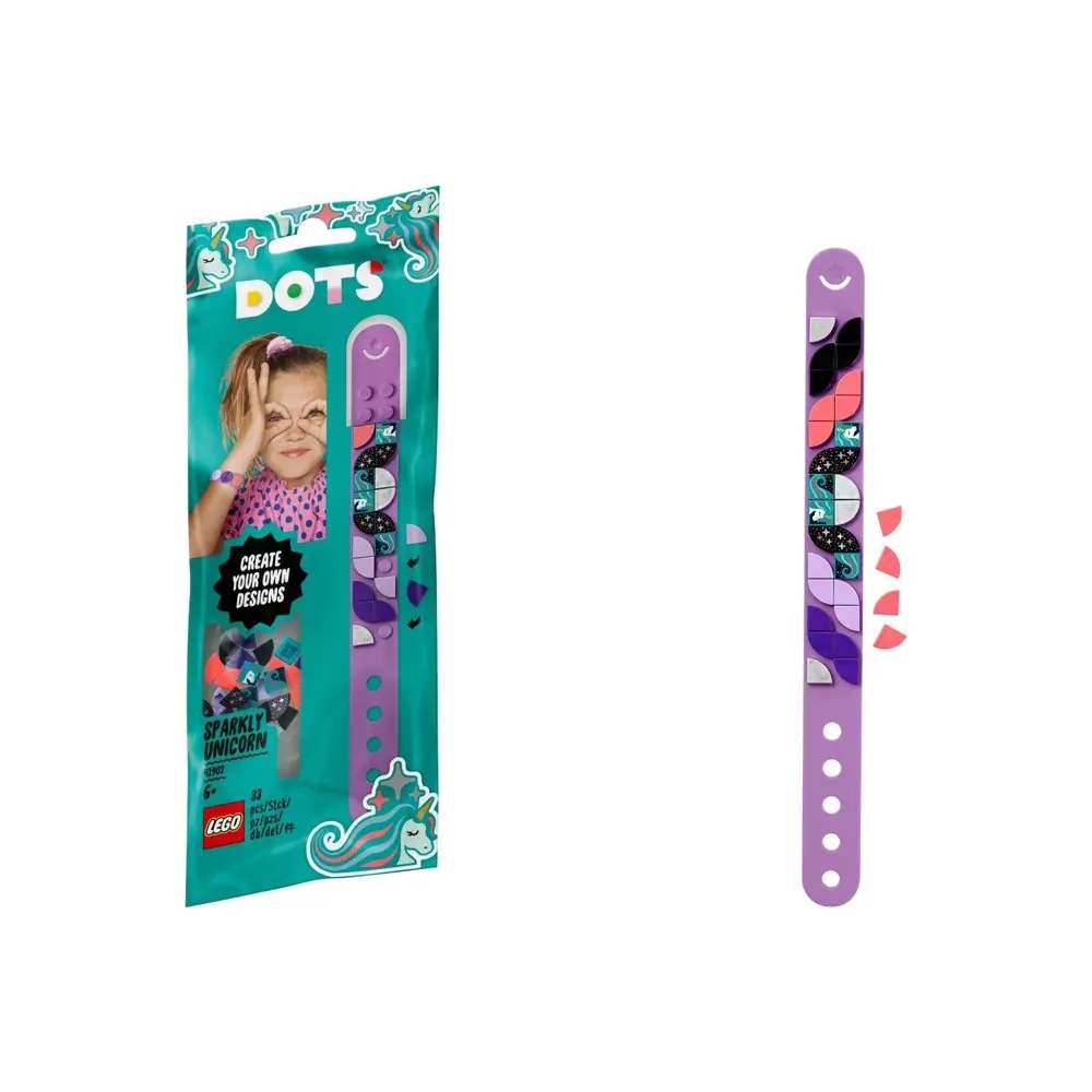 Lego DOTS Parıltılı Tek Boynuzlu At Bileklik 41902 - Kendin Yap T