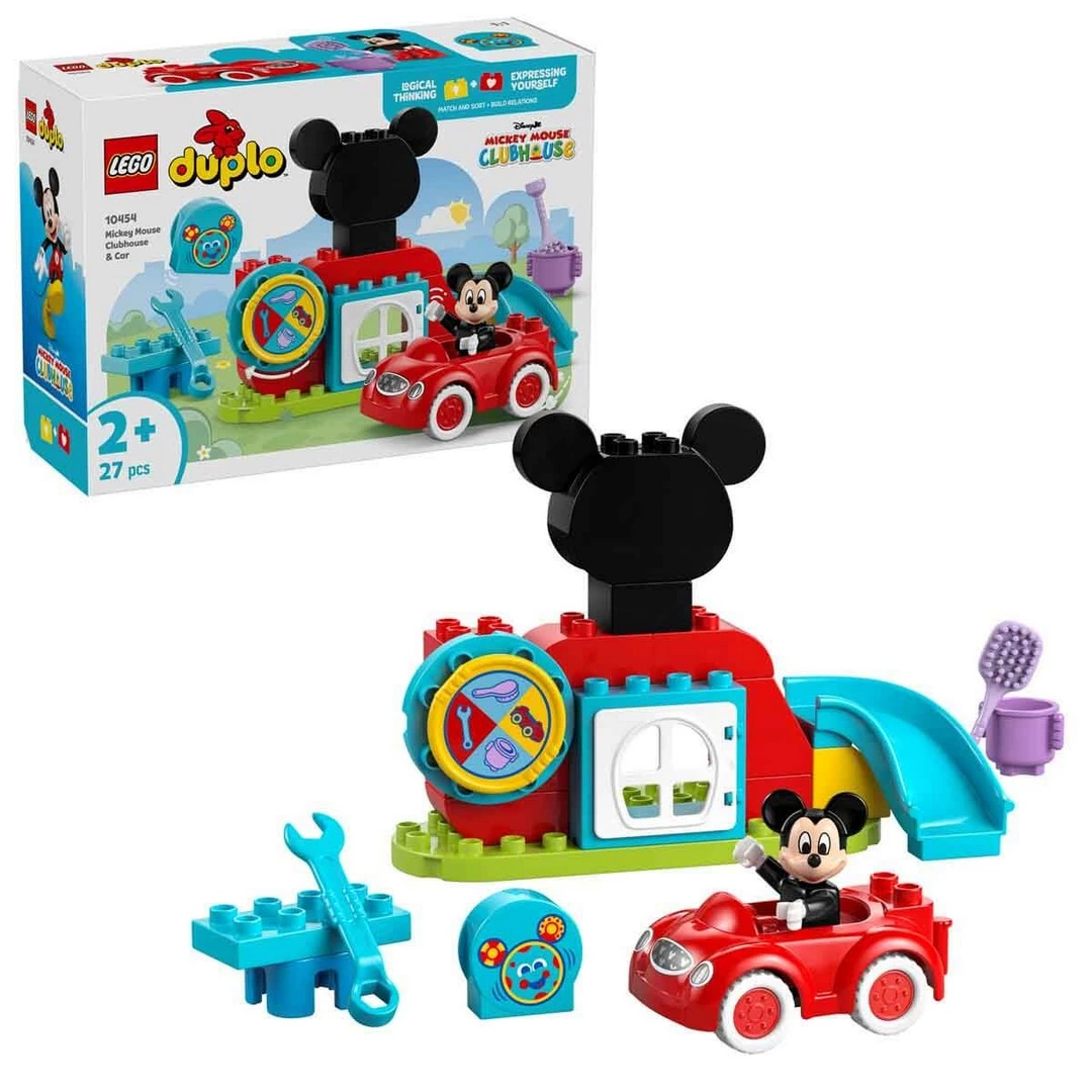 LEGO DUPLO Disney Mickey Fare’nin Kulüp Evi ve Arabası 10454