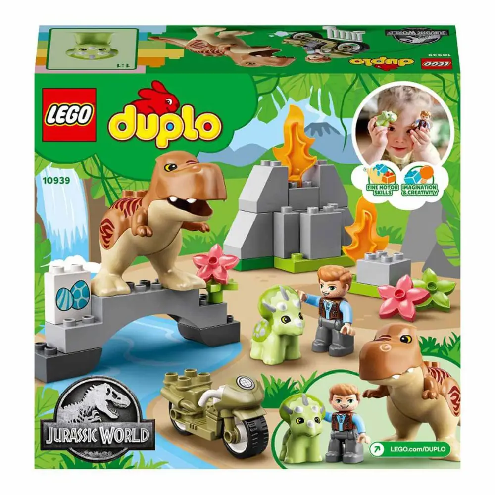 LEGO Duplo Jurassic World T. rex ve Triceratops Dinozor Kaçışı Kü