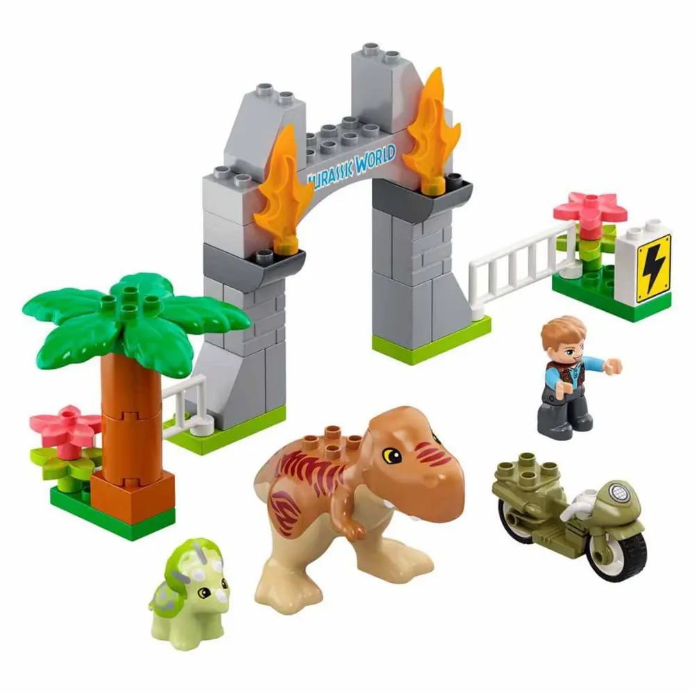 LEGO Duplo Jurassic World T. rex ve Triceratops Dinozor Kaçışı Kü