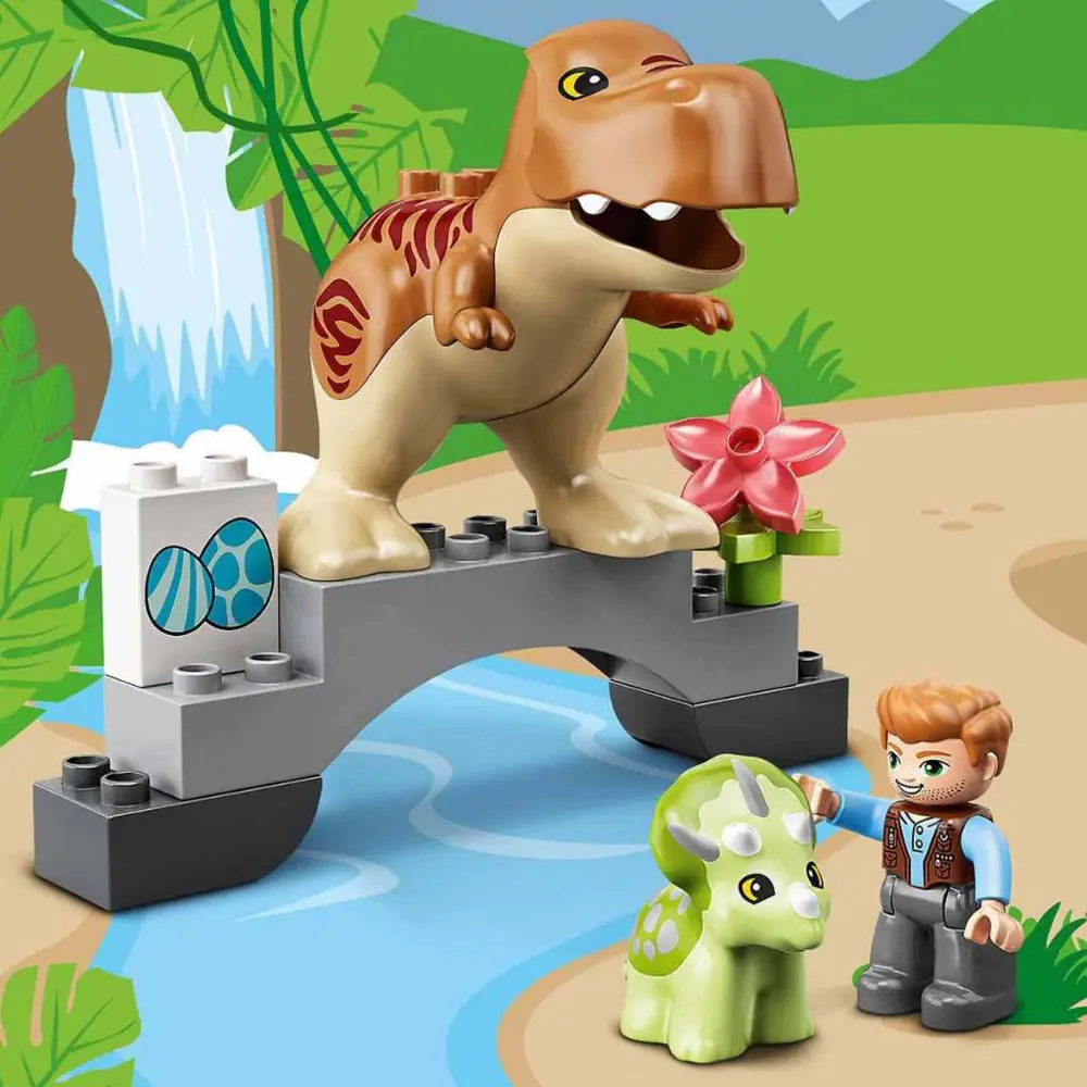 LEGO Duplo Jurassic World T. rex ve Triceratops Dinozor Kaçışı Kü