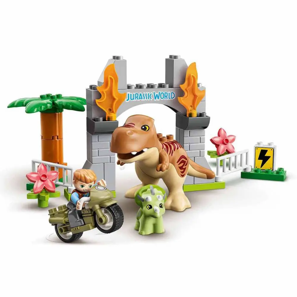 LEGO Duplo Jurassic World T. rex ve Triceratops Dinozor Kaçışı Kü