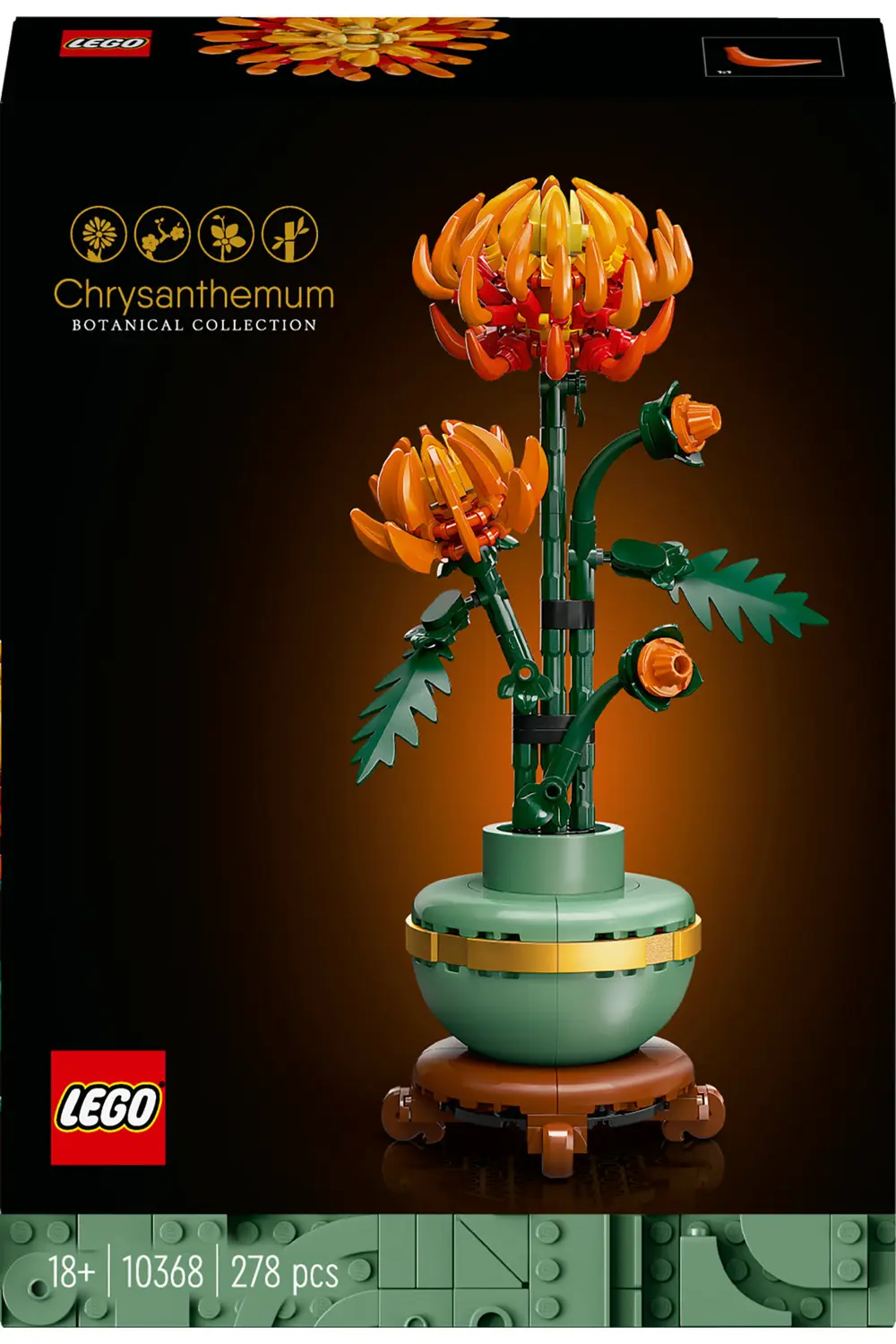 LEGO ® Icons Krizantem Dekoratif Çiçek Yapım Seti 10368