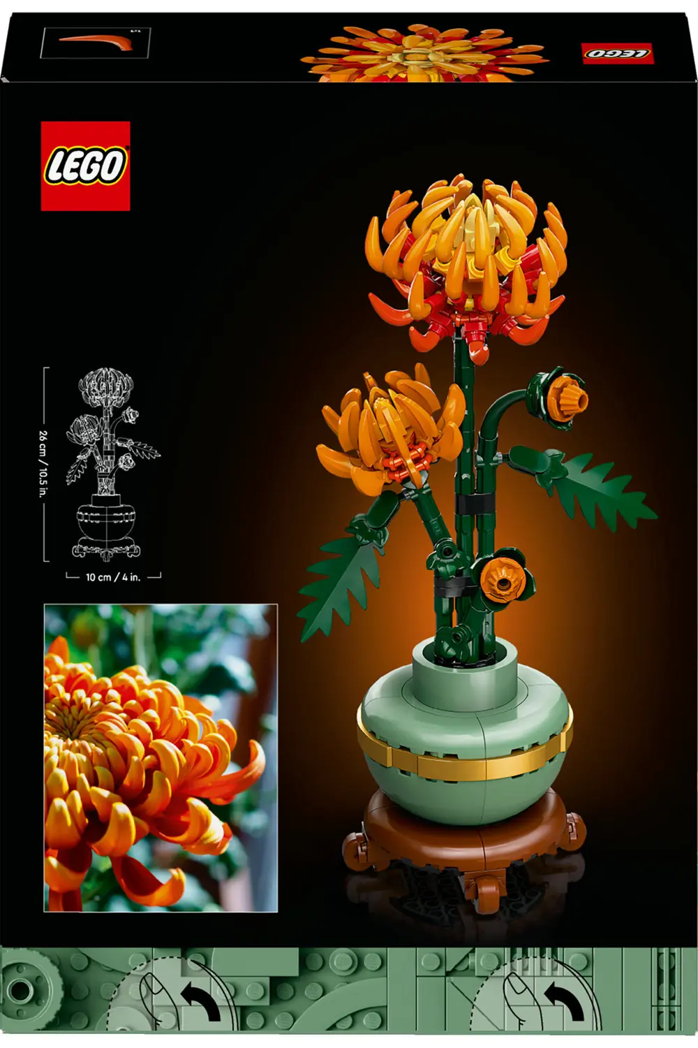 LEGO ® Icons Krizantem Dekoratif Çiçek Yapım Seti 10368