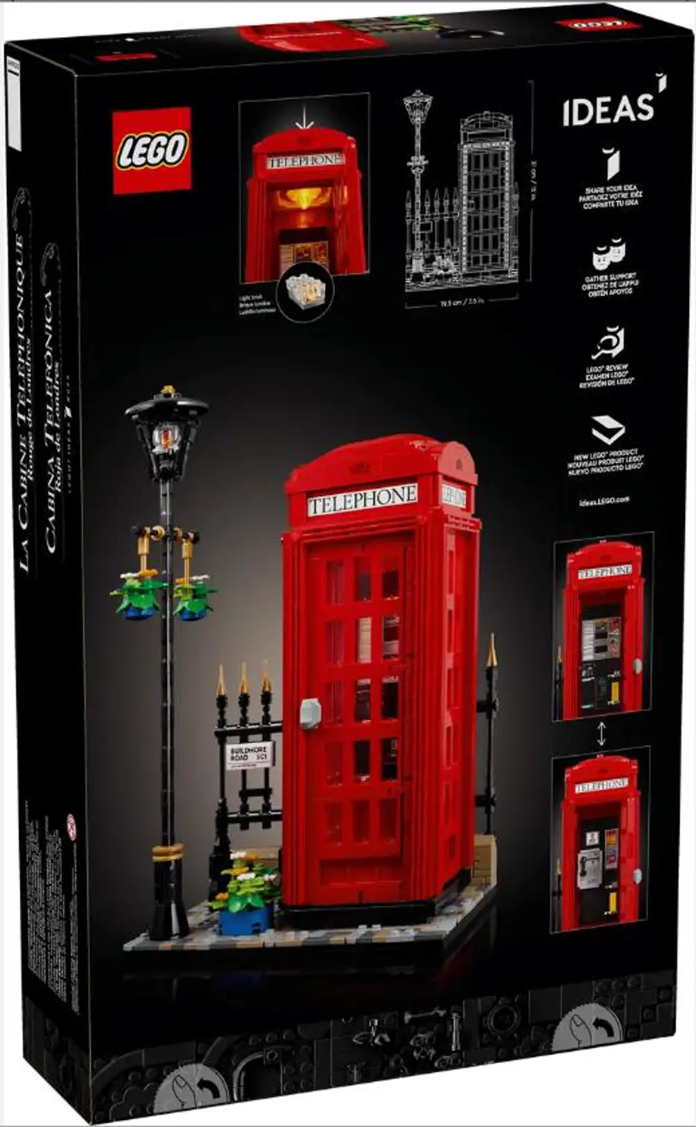 Lego ideas 21347 Red London Telephone Box Lego ideas 21347 Red London Telephone Box