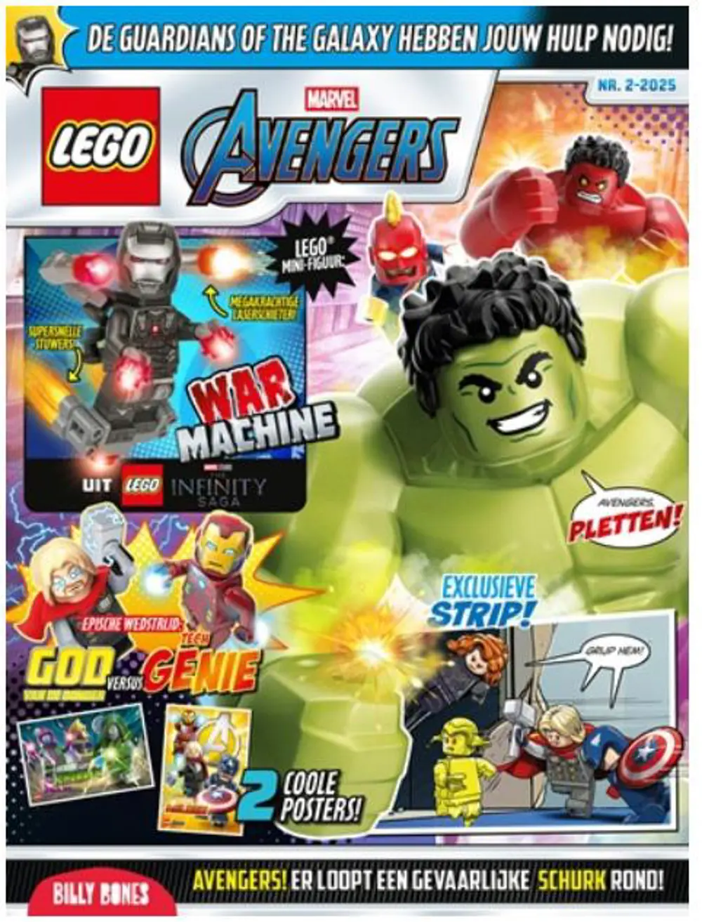 Lego Marvel Avengers Aylık Dergi 02-2025 - Flemenkçe (War Machine