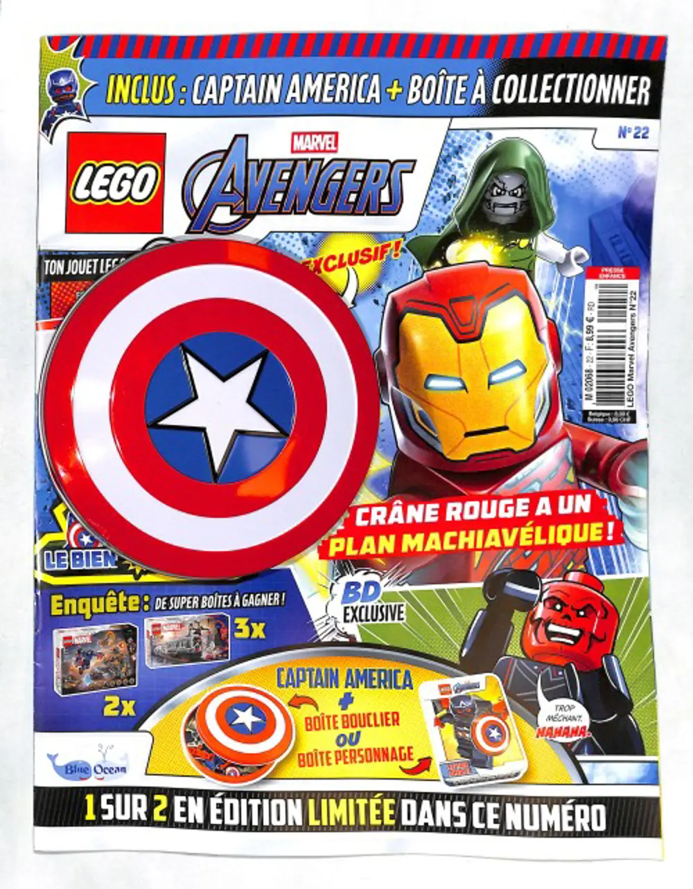 Lego Marvel Avengers Aylık Dergi- Captan America Metal Kutu - Fra