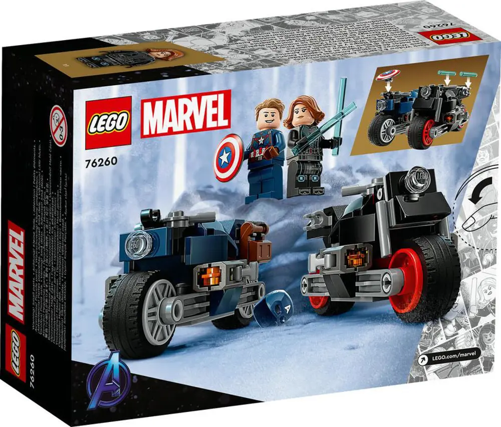 Lego Marvel Black Widow ve Kaptan Amerika Motosikletleri 76260