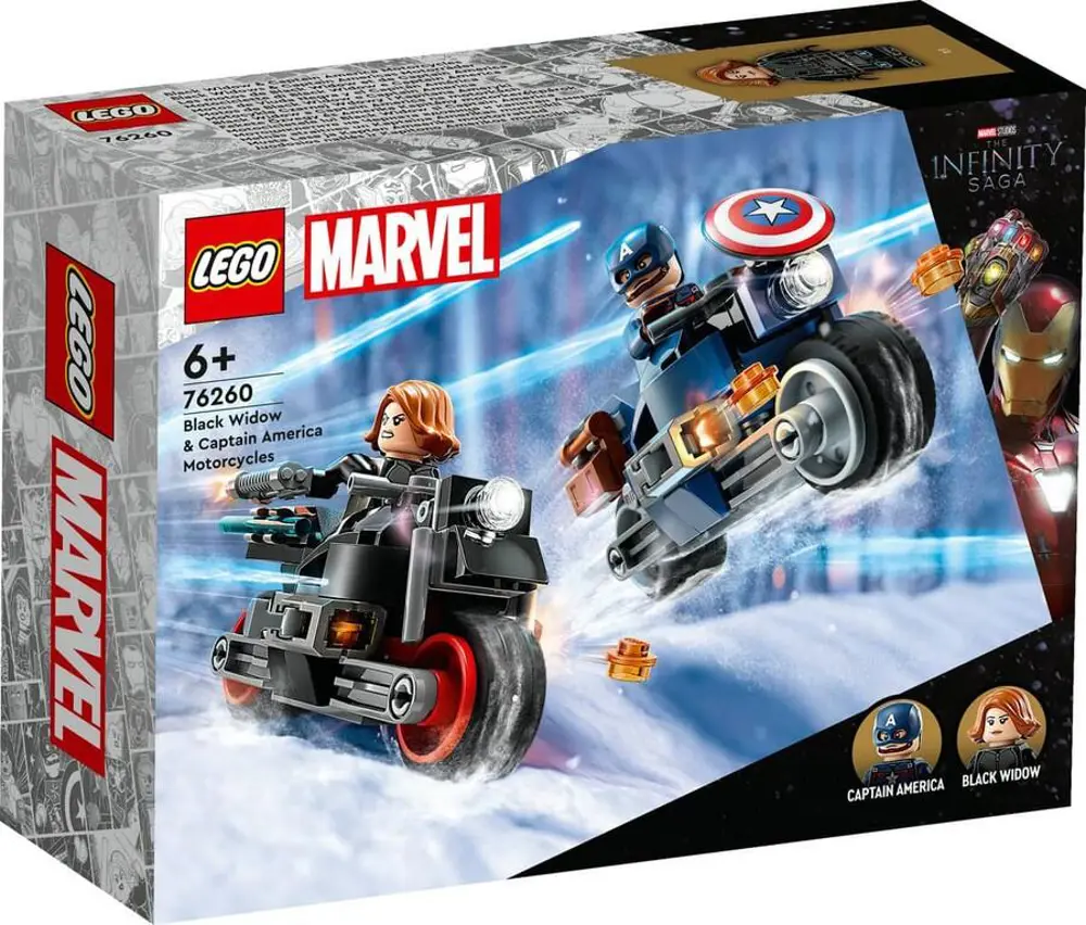 Lego Marvel Black Widow ve Kaptan Amerika Motosikletleri 76260