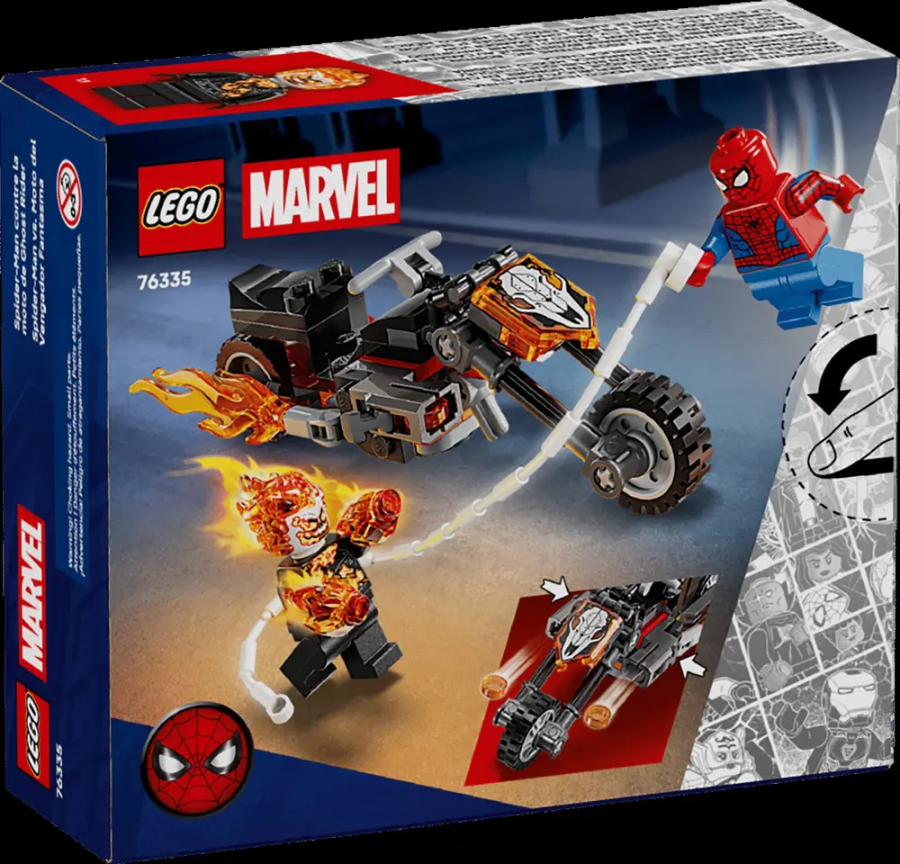 Lego Marvel Spider-Man vs. Ghost Rider Motorcycle 76335