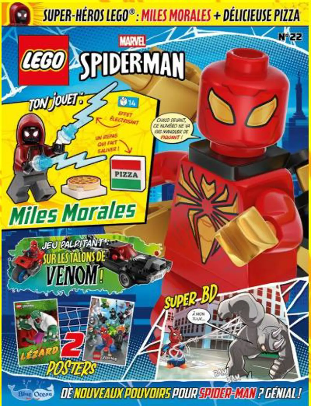 Lego Marvel Spiderman Aylık Dergi - Fransızca (Miles Moraeles Fig