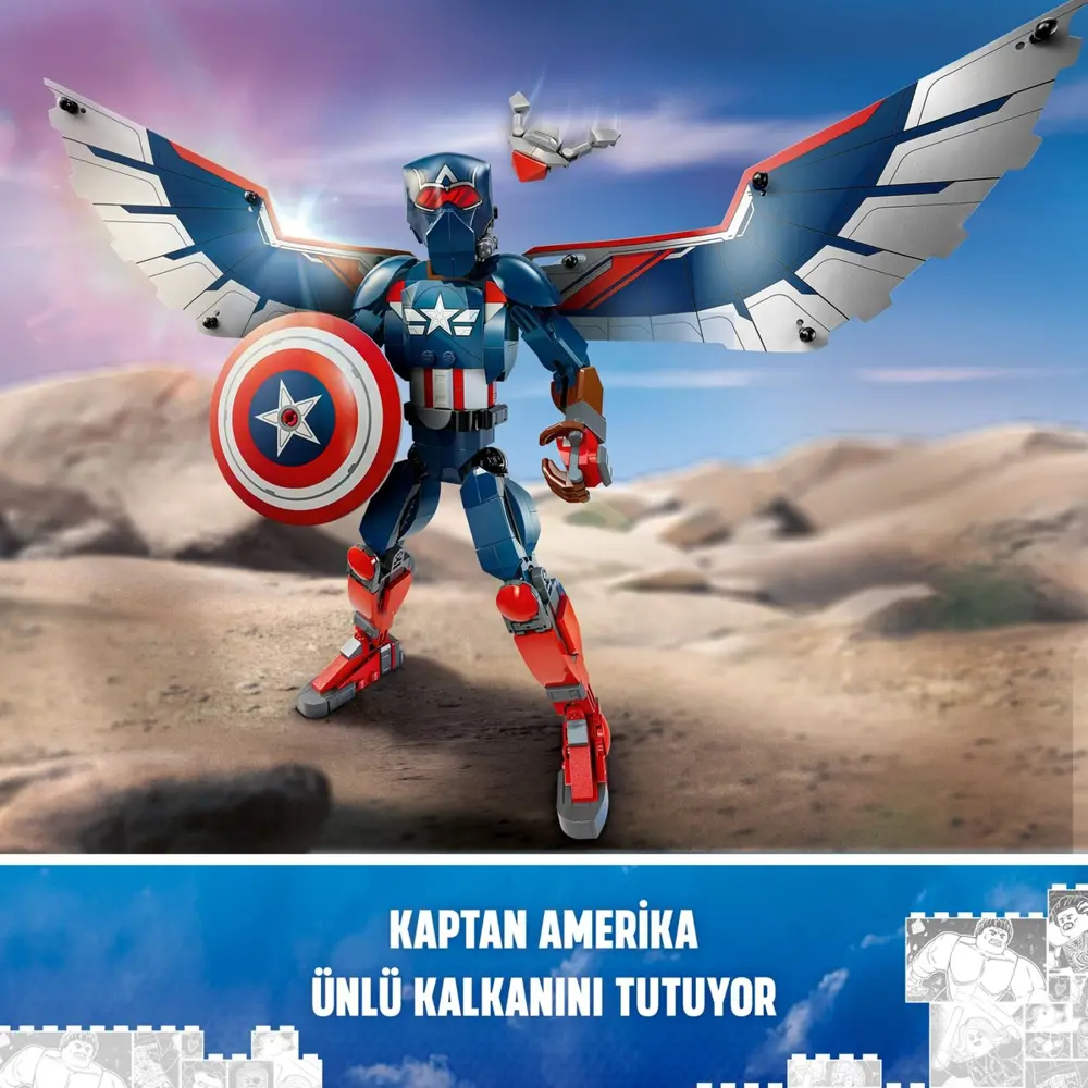 Lego Marvel Yeni Kaptan Amerika Yapım Figürü 76296
