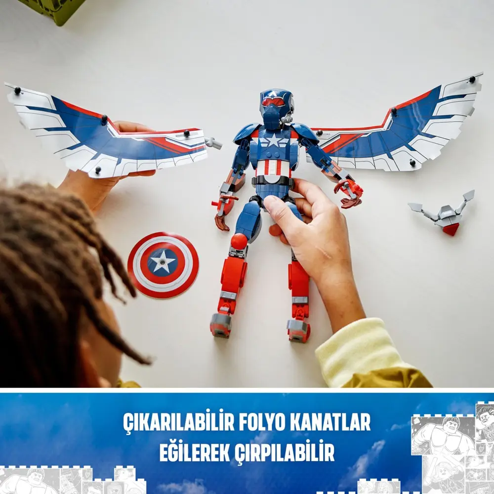 Lego Marvel Yeni Kaptan Amerika Yapım Figürü 76296
