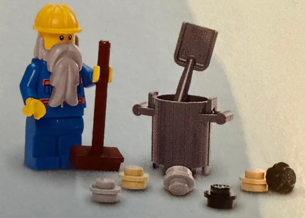 Lego Minifigür Blue Jacket with Pockets and Orange Stripes cty012
