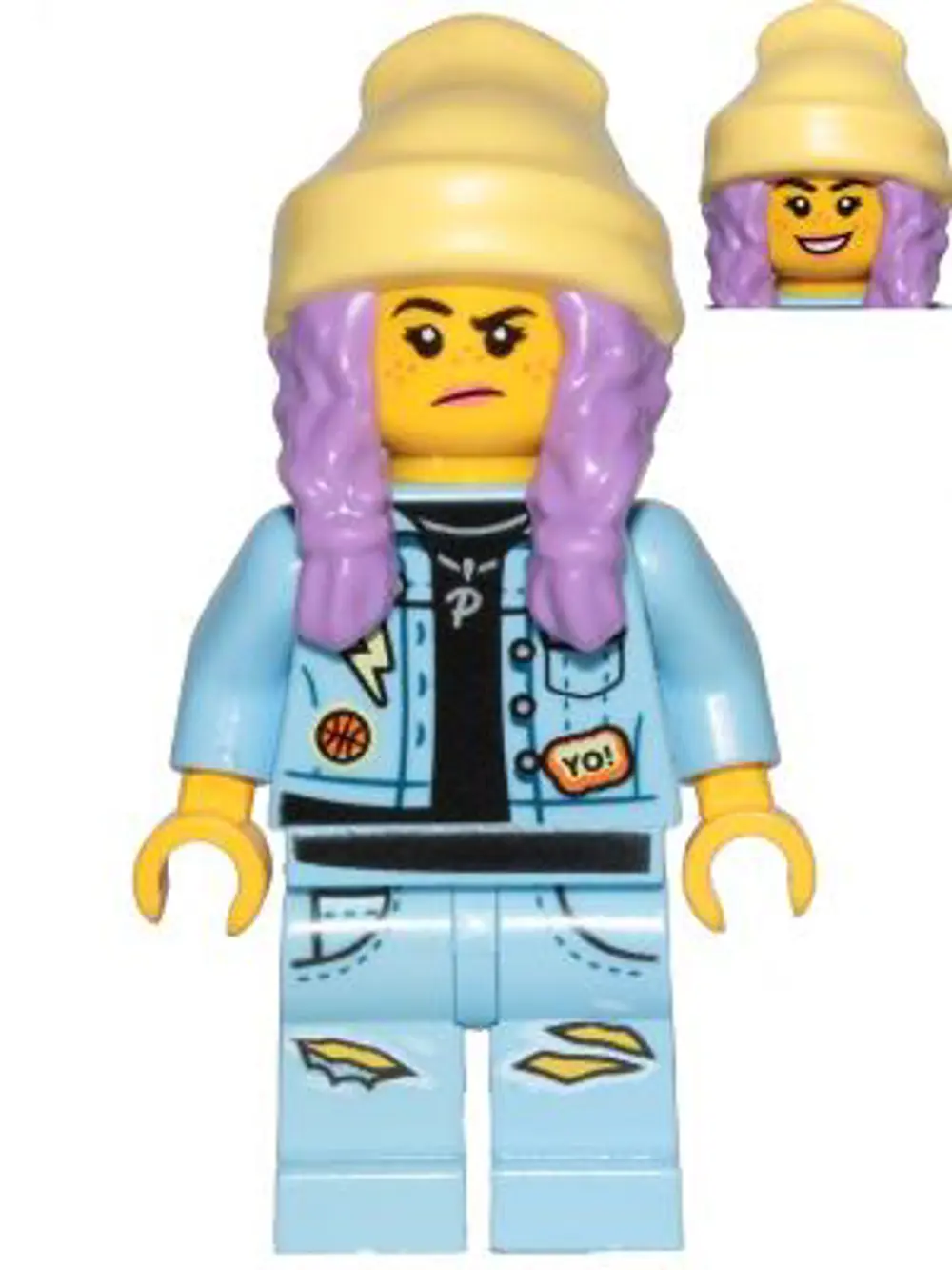 Lego Minifigür Hidden Side Parker L. Jackson - Denim Jacket with Lego Minifigür Hidden Side Parker L. Jackson - Denim Jacket with