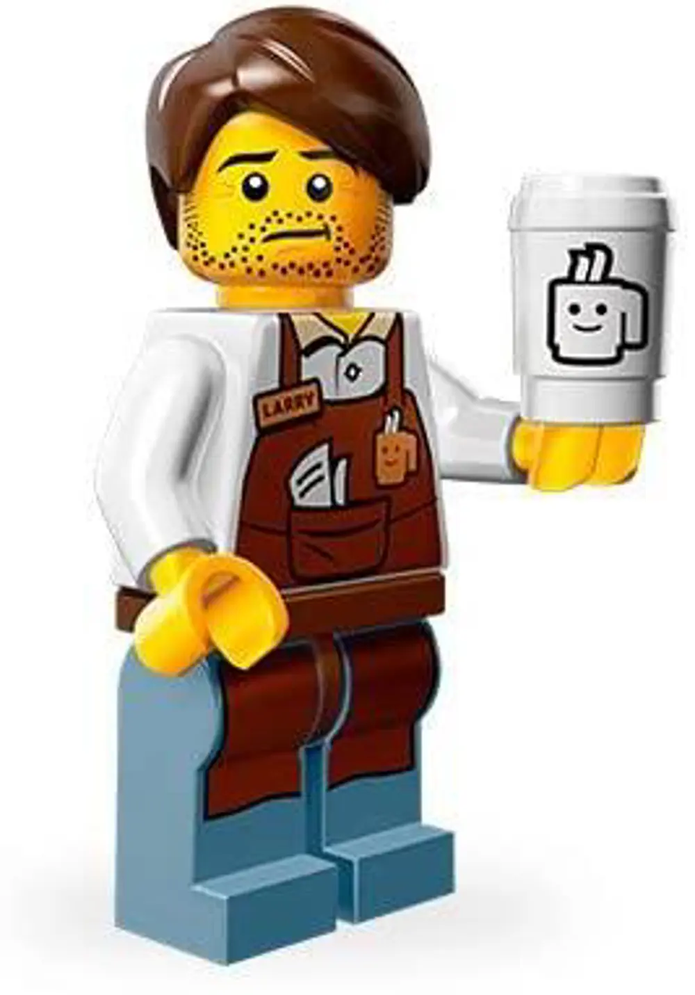 Lego Minifigür - Lego Movie Seri 1 - 71004 - 10 Larry The Barista Lego Minifigür - Lego Movie Seri 1 - 71004 - 10 Larry The Barista