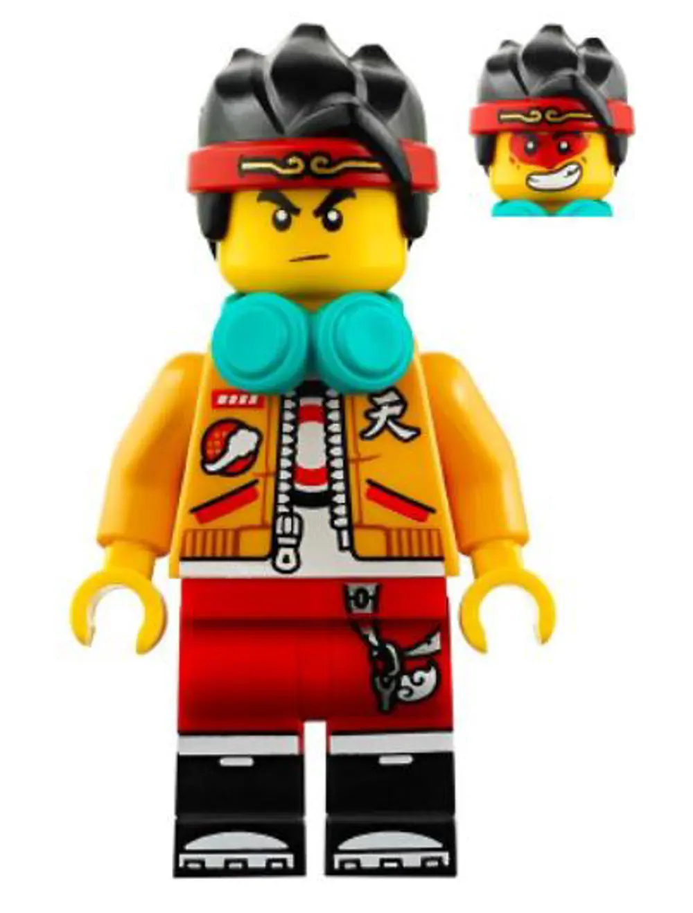 Lego Minifigür Monkie Kid Bright Light Orange Open Jacket mk019 Lego Minifigür Monkie Kid Bright Light Orange Open Jacket mk019
