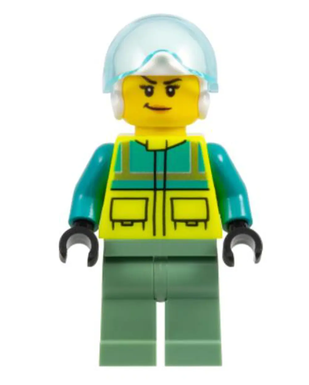 Lego Minifigür - Rescue Helicopter Pilot - Female cty1335 Lego Minifigür - Rescue Helicopter Pilot - Female cty1335