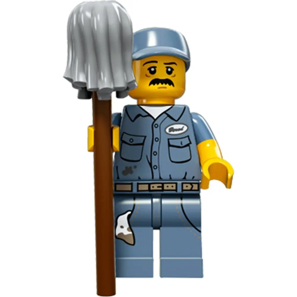 Lego Minifigür - Seri 15 - 71011 - 9 Janitor
