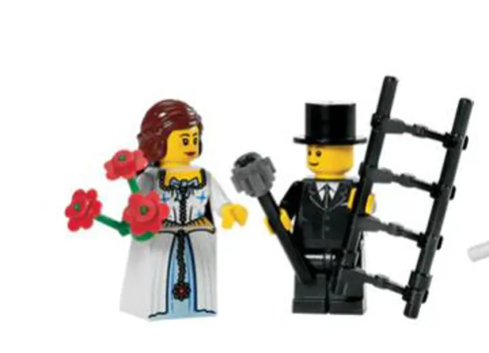Lego Minifigür Suit Black, Top Hat, Black Legs, Black Eyebrows tw