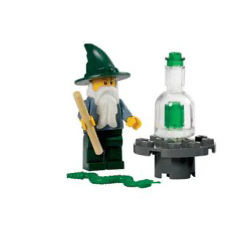 Lego  Minifigür Wizard - Sand Blue With Dark Green Legs And Hat Ca
