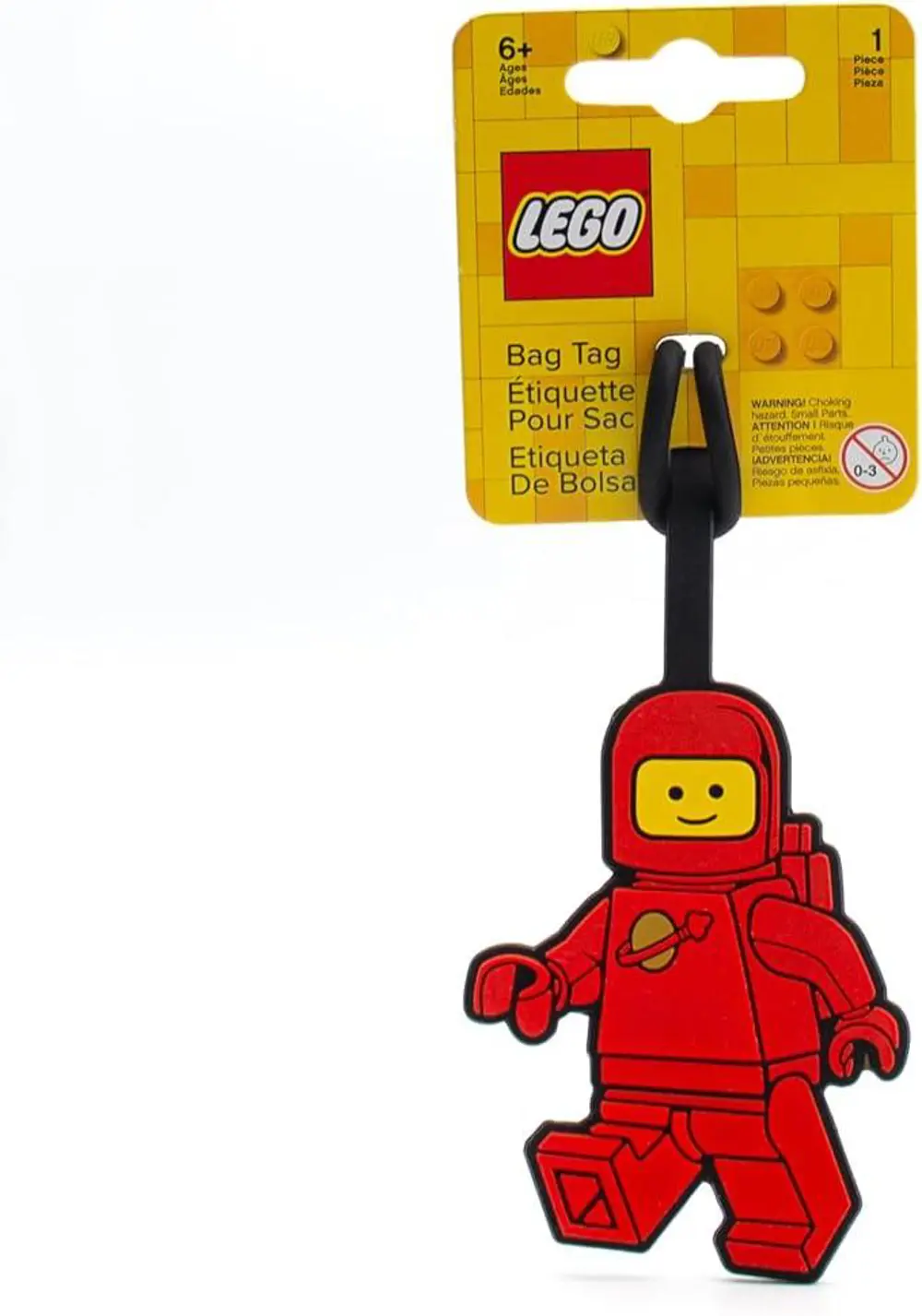 Lego Spaceman Silicone Bag Tag - Red 53498