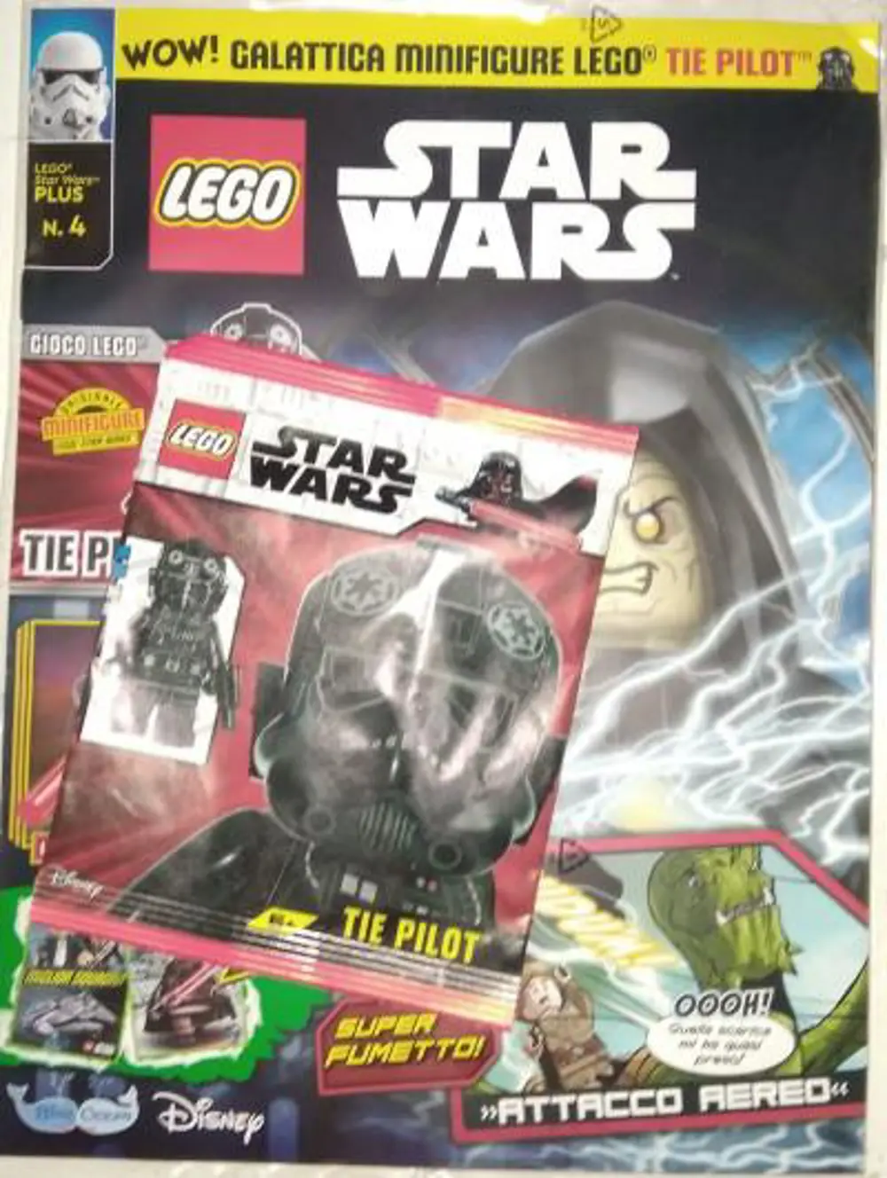 Lego Star Wars Dergi Tie Pilot Minifigure - İtalyanca Lego Star Wars Dergi Tie Pilot Minifigure - İtalyanca