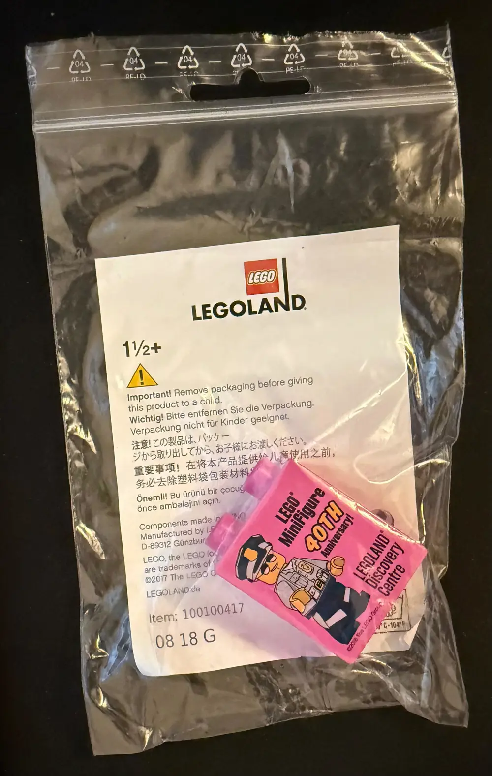 Legoland Discovery Centre 2018 Minifigure 40th Anniversary Police