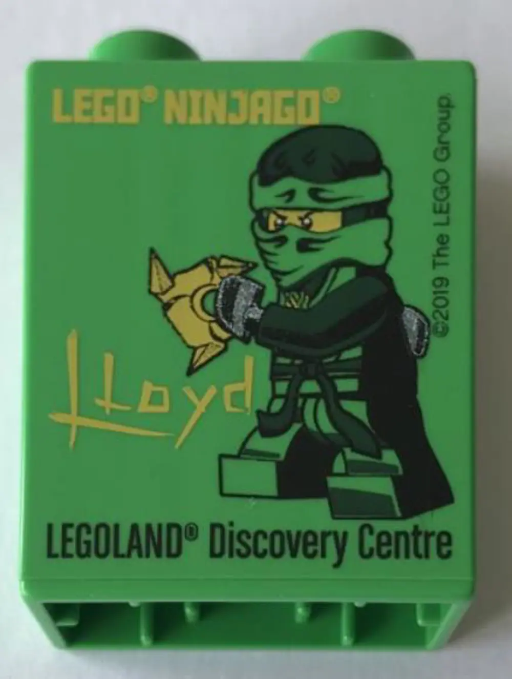 Legoland Discovery Centre 2019 Ninjago Lloyd Pattern Duplo Brick 