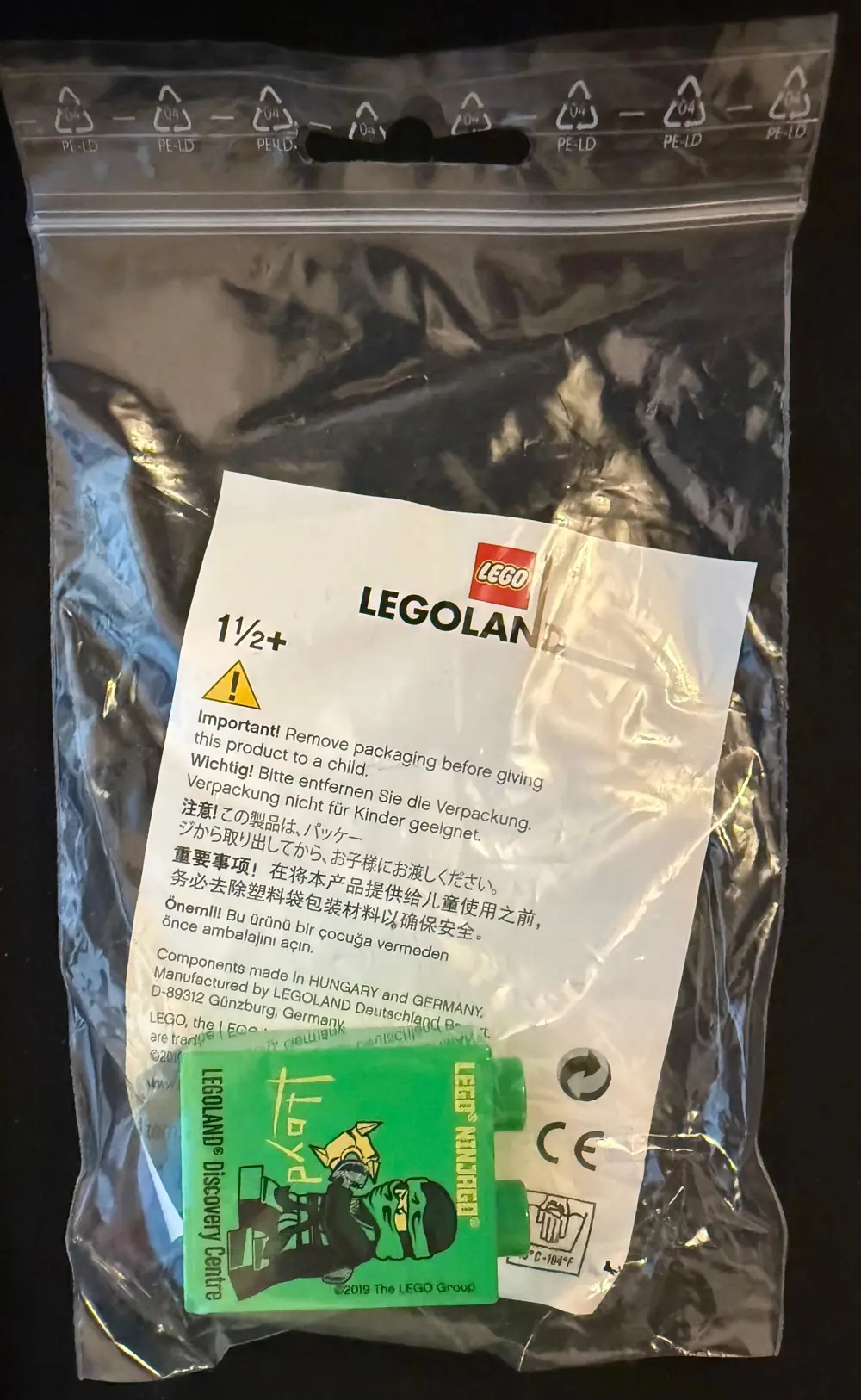 Legoland Discovery Centre 2019 Ninjago Lloyd Pattern Duplo Brick 