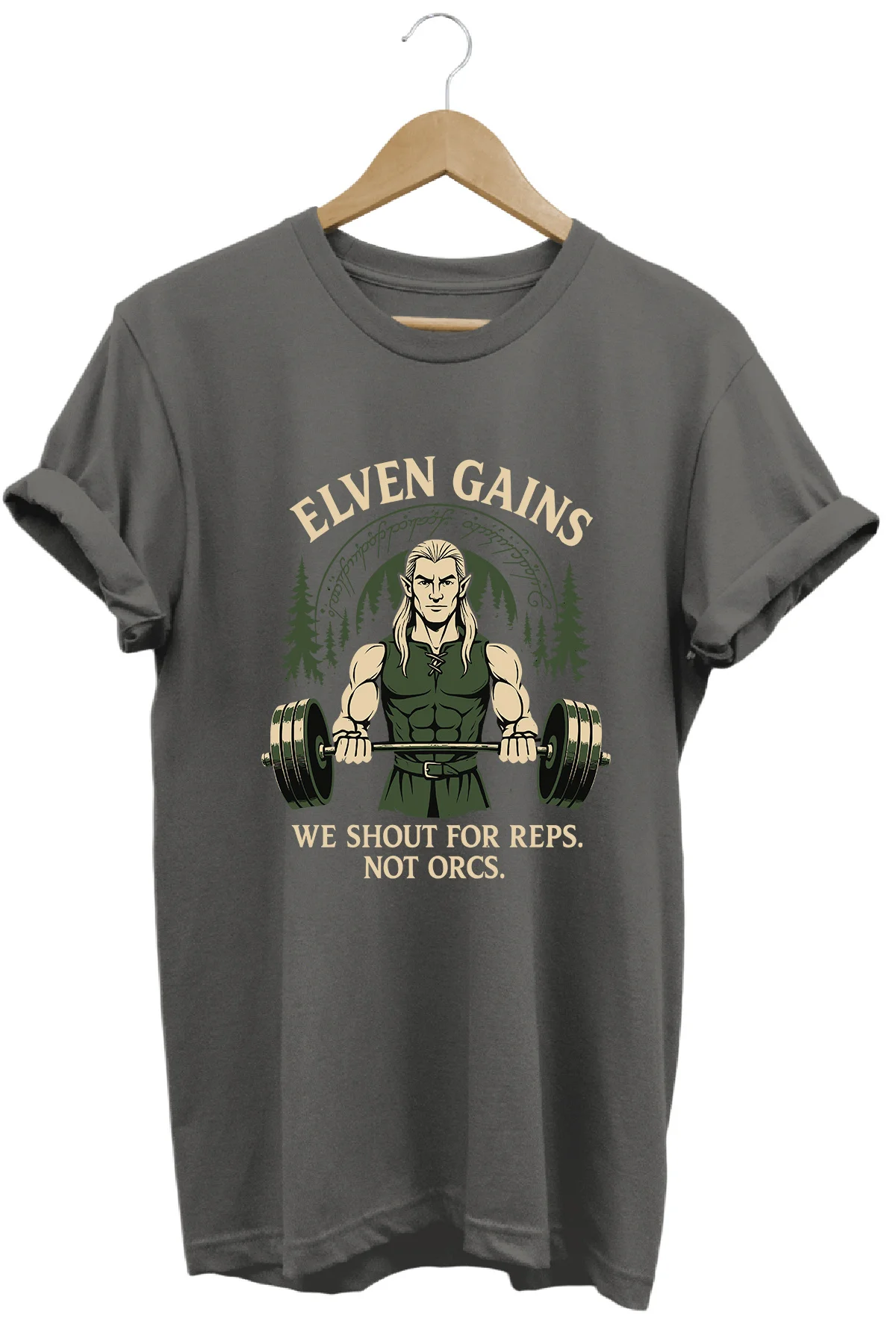 Legolas Gym LOTR Regular Fit %100 Pamuk Yumuşak Dokulu Bisiklet Y
