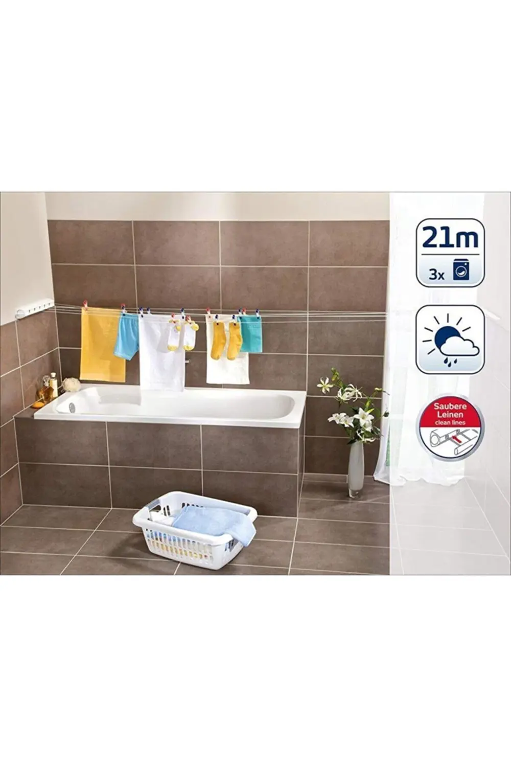 Leifheit Rollfix 210 Duvara Monte Kurutucu 420x48 Cm LFH83040