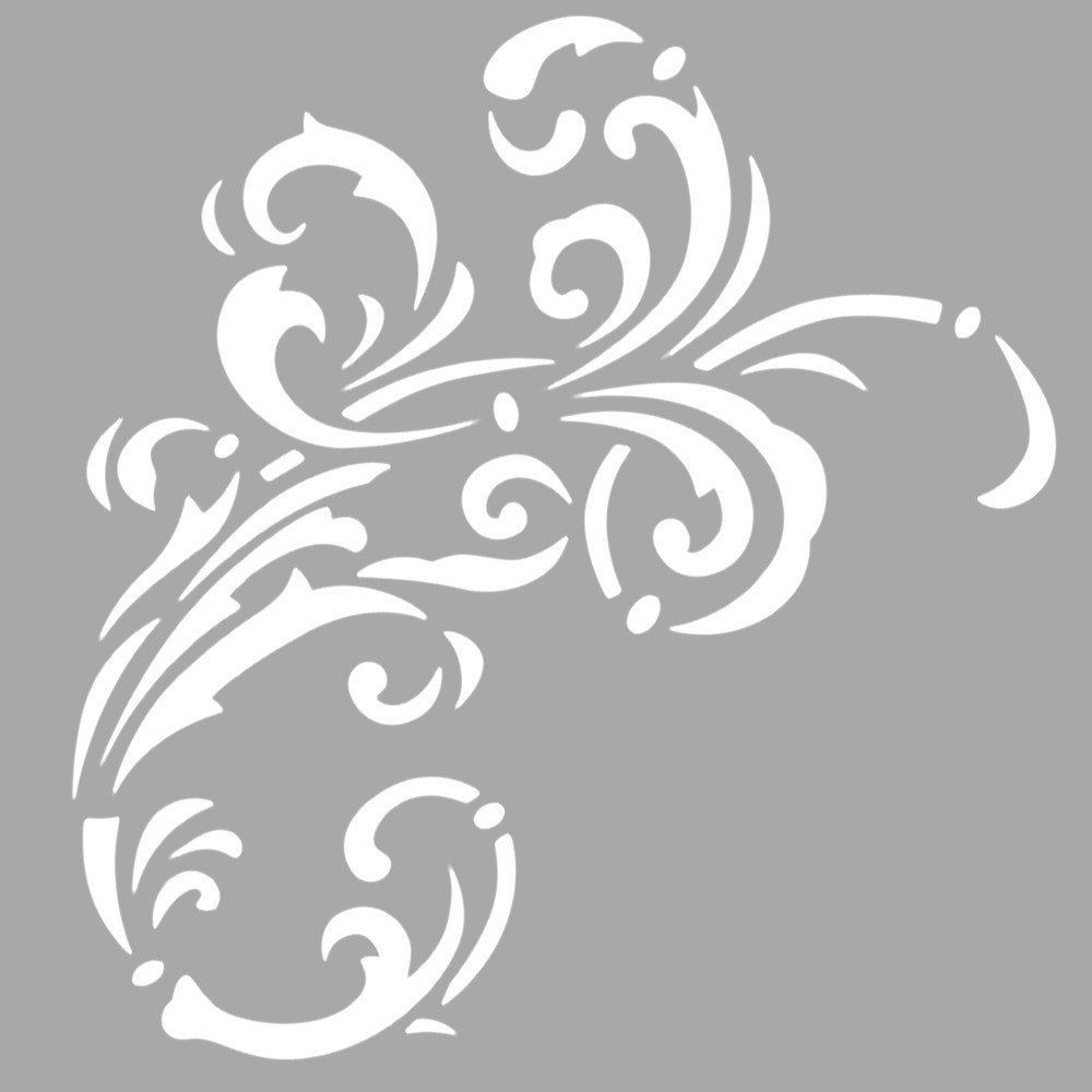 Artikel Leila Çiçek Motif Stencil Boyama Şablonu 30X30 Cm, Duvar Stencil,