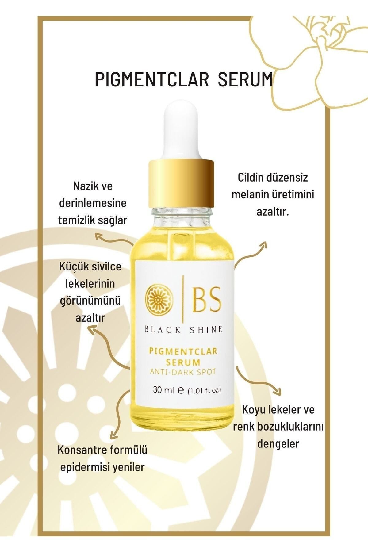 Black Shine Bs Leke Gidermeye Yardimci Cilt Tonu Eşitleyici Cilt Bakim Serumu 30 Ml Arbutin %2 C Vitamini %5