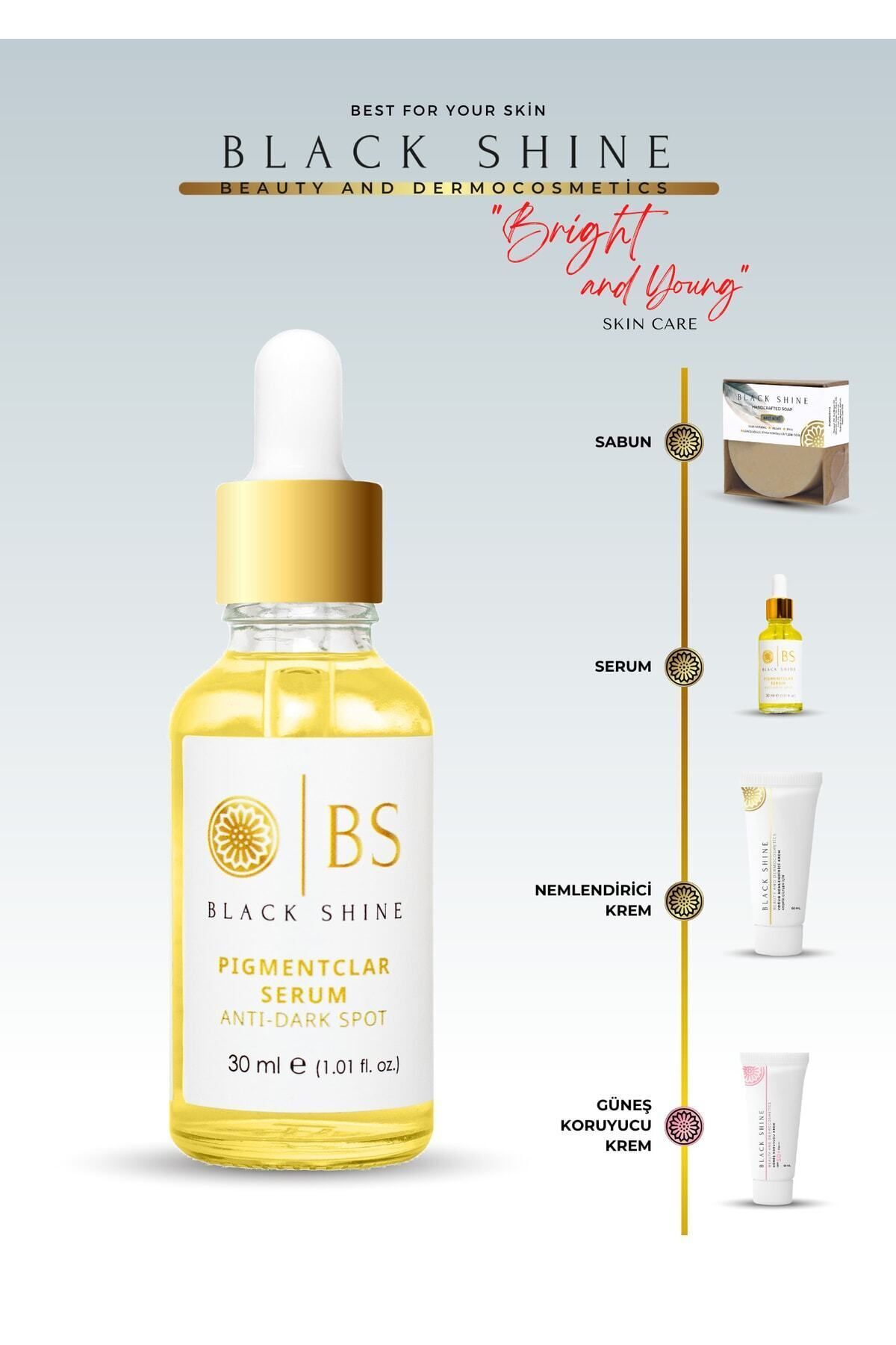 Black Shine Bs Leke Gidermeye Yardimci Cilt Tonu Eşitleyici Cilt Bakim Serumu 30 Ml Arbutin %2 C Vitamini %5