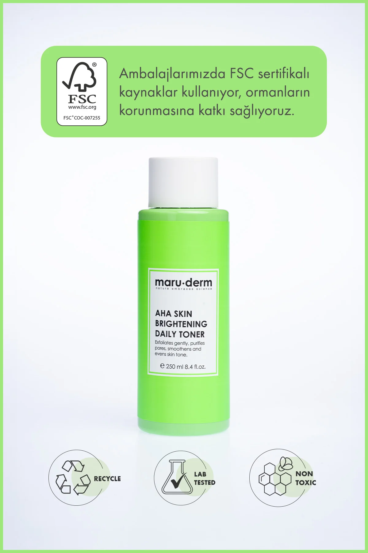 Leke Karşıtı Cilt Beyazlatıcı Laktik Asit %5 Glikolik Asit %1 Aha