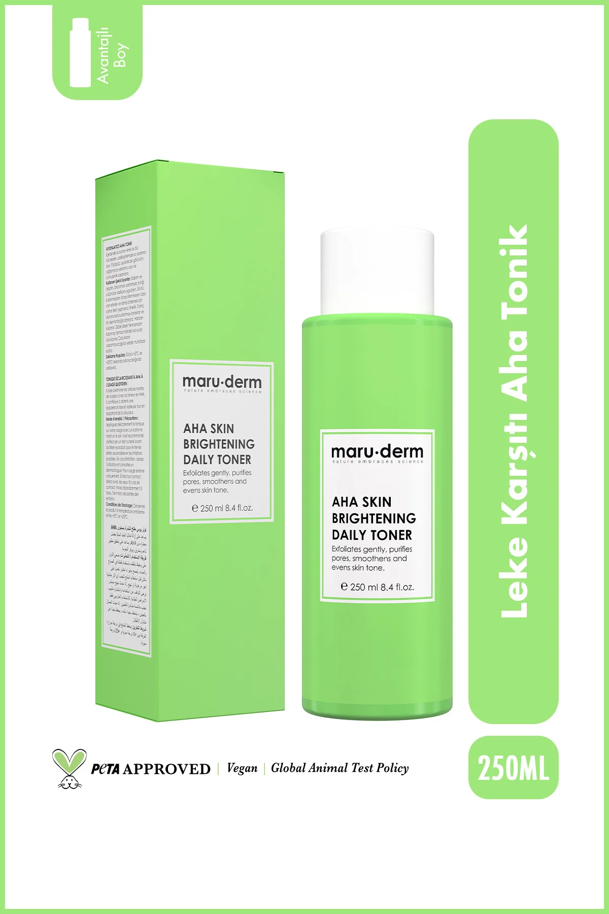 Leke Karşıtı Cilt Beyazlatıcı Laktik Asit %5 Glikolik Asit %1 Aha